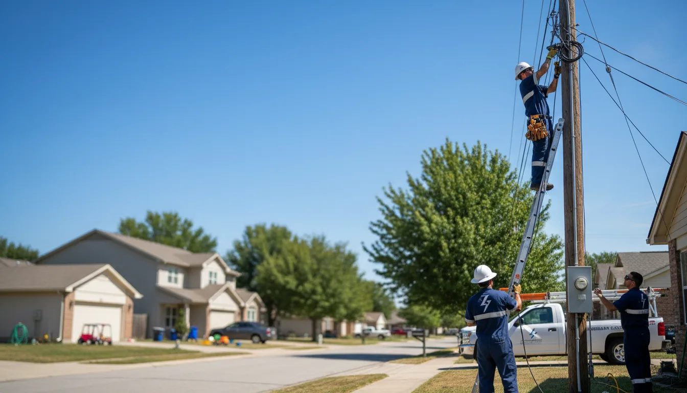 Residential electrician providing installation services in Ebervale, PA